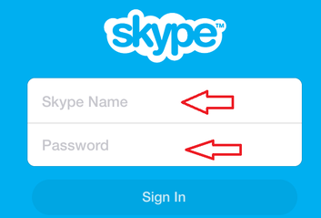 how to sign in skype using skype name